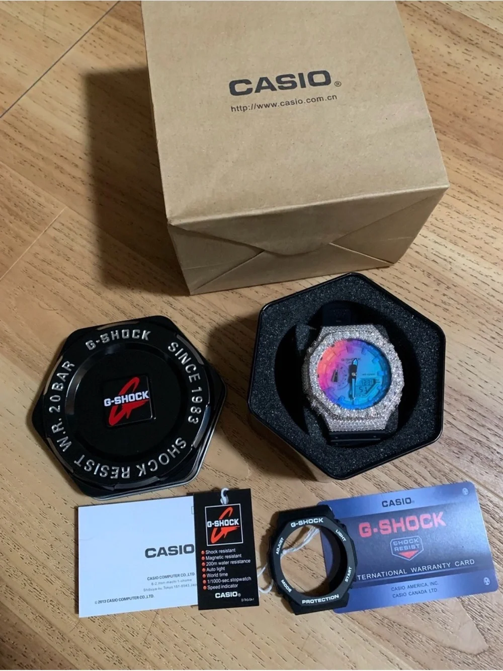 G-Shock Rainbow Gradient Dial with Crystal-Embellished Bezel